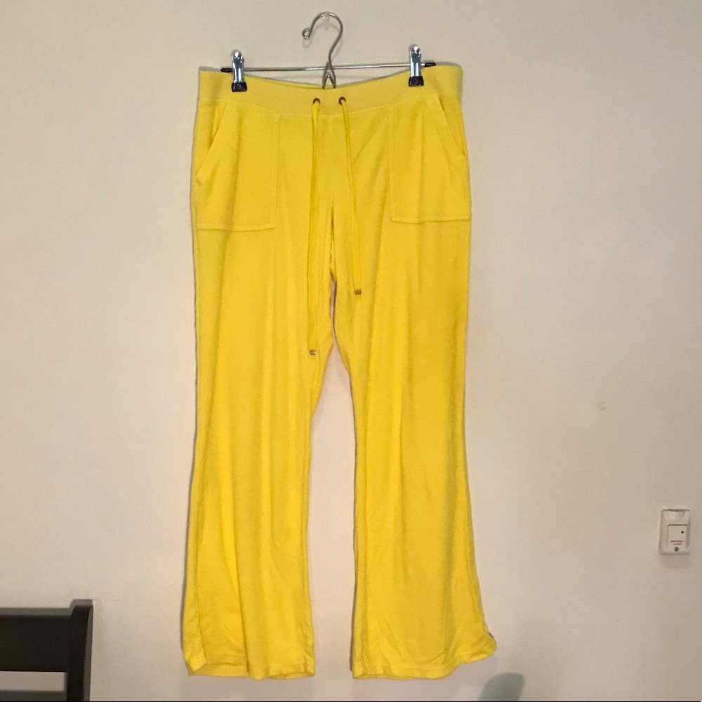 Juicy Couture terry material yellow track pant